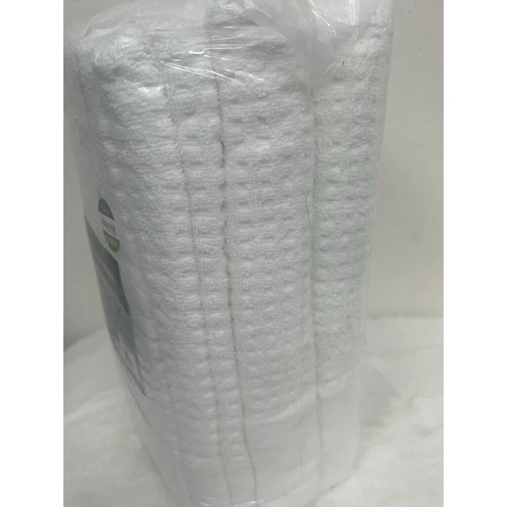 Madison Park Spa Waffle 6-Piece Cotton Jacquard Antimicrobial Towels Set White
